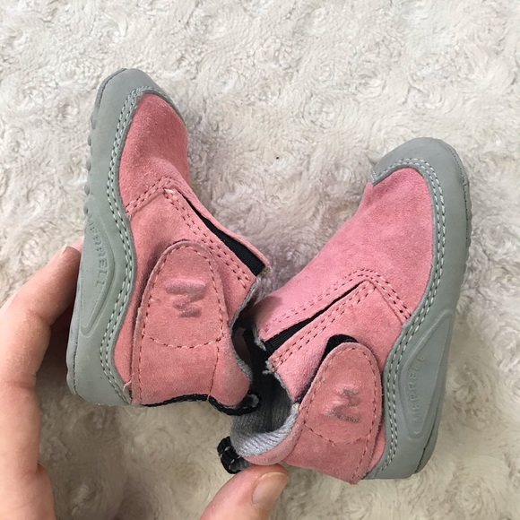 My First Merrell Baby Girl Shoes Pink Gray 3-6M - Picture 8 of 10